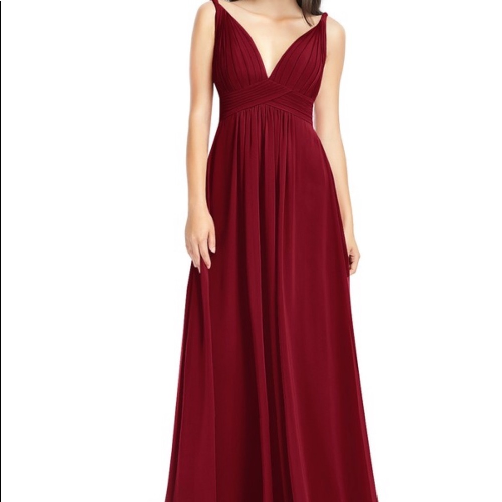 Azazie burgundy Maren style dress